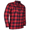 Mens Armored Checkered Flannel Biker Shirt, Multiple Waterproof Storage Pockets