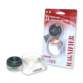 Carson DualView 3x Stand Loupe Magnifier with 12x Focusing Loupe (DV-30)