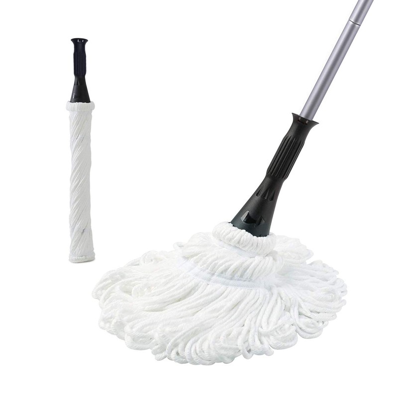 Eyliden Mop with 2 Reusable Heads, Easy Wringing Twist Mop,