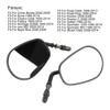 2PCS Motorcycle Motorbike Modified Oval Rearview Mirror Reflective Rear View