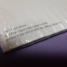 Doodlebug Designs scrapbooking sheets, 12"X12"- 1427 Black Divine floral pattern