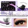 B&Q Fluffy Lash Clusters Kit UltraSoft Cluster Eyelash Extensions, 200D