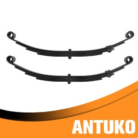 ANTUKO 2 Pieces Trailer Leaf Spring 4 Leaf Double Eye 1750 lbs Replacement for 3500lbs Axle SW4B