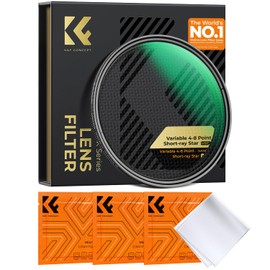K&F CONCEPT 52mm Cross Filter, Short Line, Variable, 4 x 8, Effect Filter, 28 Layer Coating, Thin Frame, 3 Cleaning Cloths Included, Perfect for Night Scenes and Illumination (Nano-Xcel)