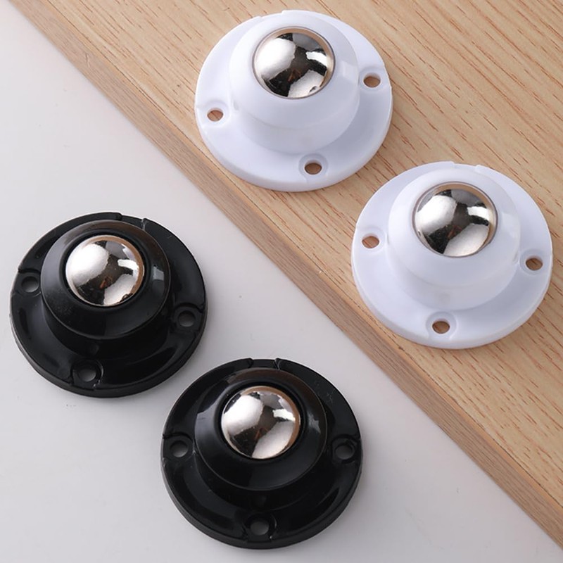 Deear Self Adhesive Caster Wheels for Furniture,Storage Box,Trash Can,PC Stainless