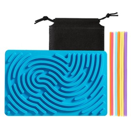 pclapora Sensory Activity Board, Sensory Toy, Sensory Toy Activity Board with 11 Counting Rods and Travel Bags, Double-Sided Activity Board for Children from 3 Years and Adults