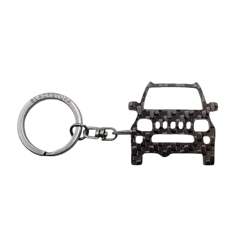 BlackStuff Carbon Fibre Keyring Compatible with Jimny 2012-2018 BS-950, black