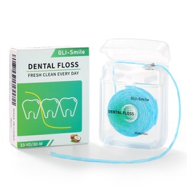 Coconut-Oil Infused Woven Dental Floss, Natural Vegetable Waxed, PFAS-Free, Deep Cleaning, Smooth Glide (Coconut, 1 Pack)