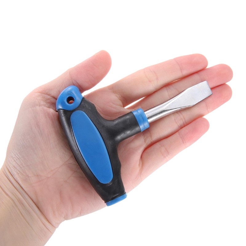 QUARKZMAN Pack of 2 T-Handle Slotted Screwdriver 12 mm T-Handle