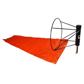 Airport Windsock Corporation 18" X 60" Orange Windsock with 18" Ball Bearing Frame USA Made
