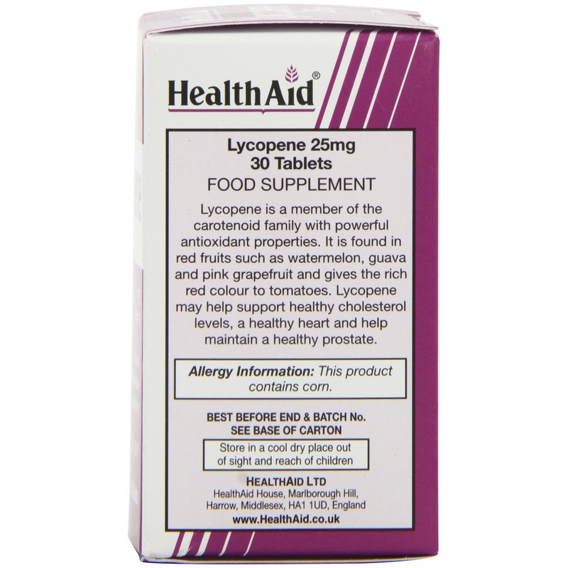 HealthAid Lycopene 25mg - 30 Tablets