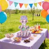NF ORANGE 3-Tier CartoonHouse Cupcake Stand,Pink Cat Birthday Dessert Stand