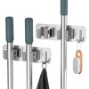 homeasy Wall Mount Mop and Broom Holder, Heavy Duty Stainless