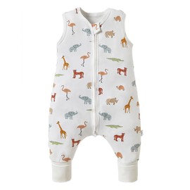 Fairy Baby Sleeping Bag with Feet Cotton Sleeping Bag Baby All-Year Sleeping Bag with Legs Toddler Pyjamas for Boys and Girls, Animal Head -1tog