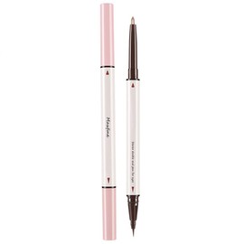 SKYVII Dual Core Eyeliner Waterproof Pencil Eyeliner [Pencil and Liquid 2-in-1] UNYOKE Pop Cosmetics High Density Double Line Expert Shadow Gray Double Sided Intensive Application Liquid Eyeliner Tear