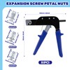 Waltool 31Pcs M4 M5 M6 Jack Nuts Petal Nuts Assortment