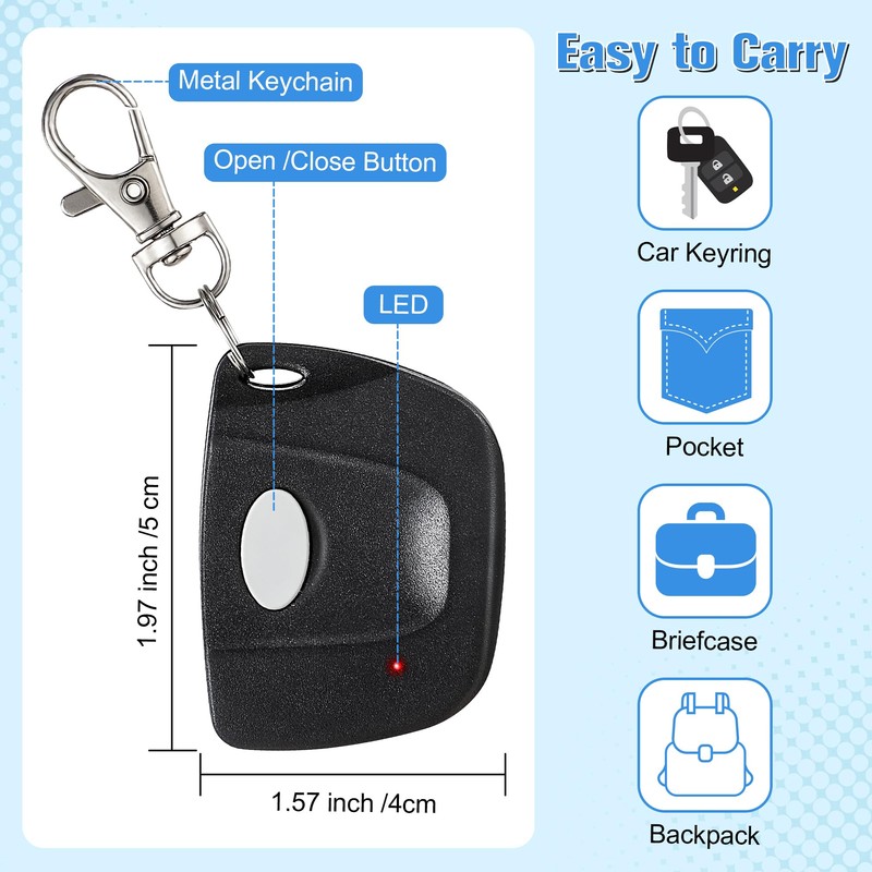 ElectricWise 4 Pack Garage Door Opener Remotes Compatible with Linear