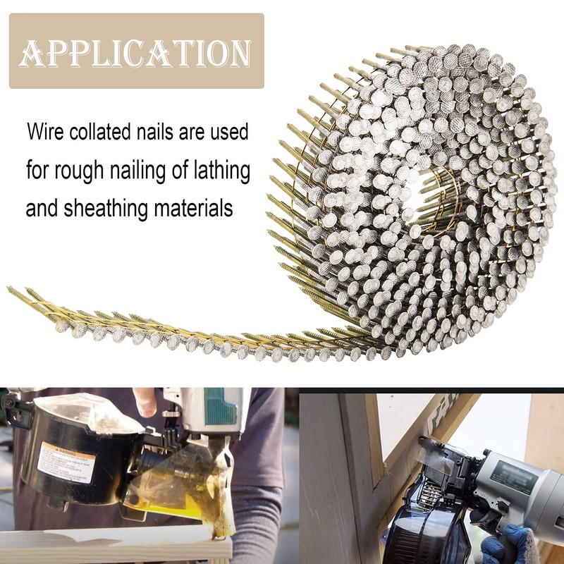 Siding Nails 1-1/2-Inch x .092-Inch 15-Degree Collated Wire Coil, Full