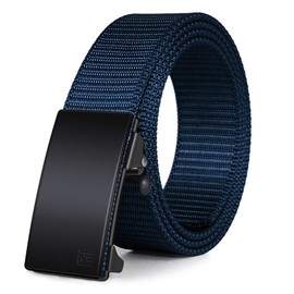 FAIRWIN Men's Ratchet Web Belt,1.25 inch Nylon Automatic Buckle,No Holes Invisible Belts for Men Jeans Pants