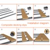 Composite Decking Clips, 100 Pcs 6mm Hidden Fasteners/Plastic Fixings, Fastener