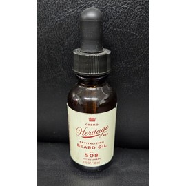 Cremo Revitalizing Beard Oil, 1 oz, Heritage Red Spiced Amber Scent NO 508