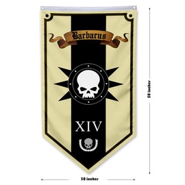 Death Guard Legion XIV Flag 30x50inch Garden house banner Decor Double Stitched Polyester with Brass Grommets (Triangle)