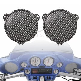 Unbranded Black Front Fairing Black Mesh Speaker Grills Grilles For Harley Ultra Limited