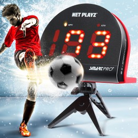 NET-PLAYZ Soccer Gifts Speed Radar - Measure Shot Speed Shot-Power Detection, Sport Radar Gun (Hands-Free) Sensors | Training Aids, Gadget Gear & Equipment