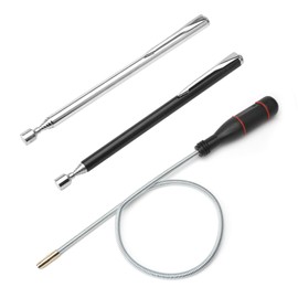 UOCAI Pack of 3 Rod Magnet, Telescopic Rod, Telescopic Magnetic, Magnetic Lifter, Magnetic Rod Magnetic Telescopic Rod, Extendable Magnetic Rod for Car Repairs, Machine Tools, Daily Use