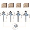 sourcing map Roundover Router Bit Set 1/4 Shank 3/16" 5/32"