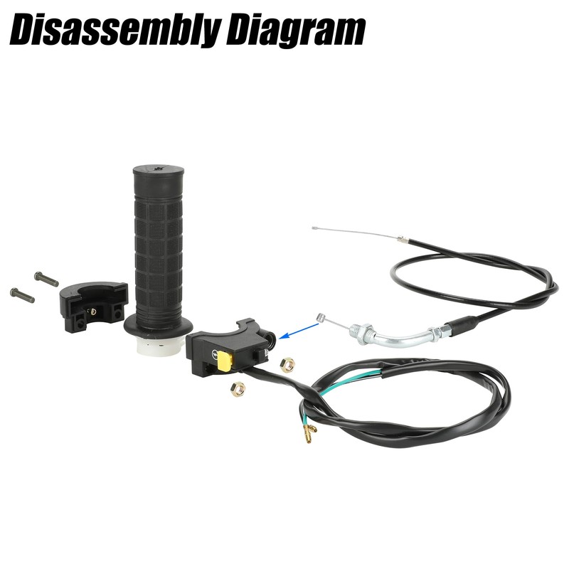 YOXUFA Throttle Cable Twist Throttle Handle Grip Assembly for 2