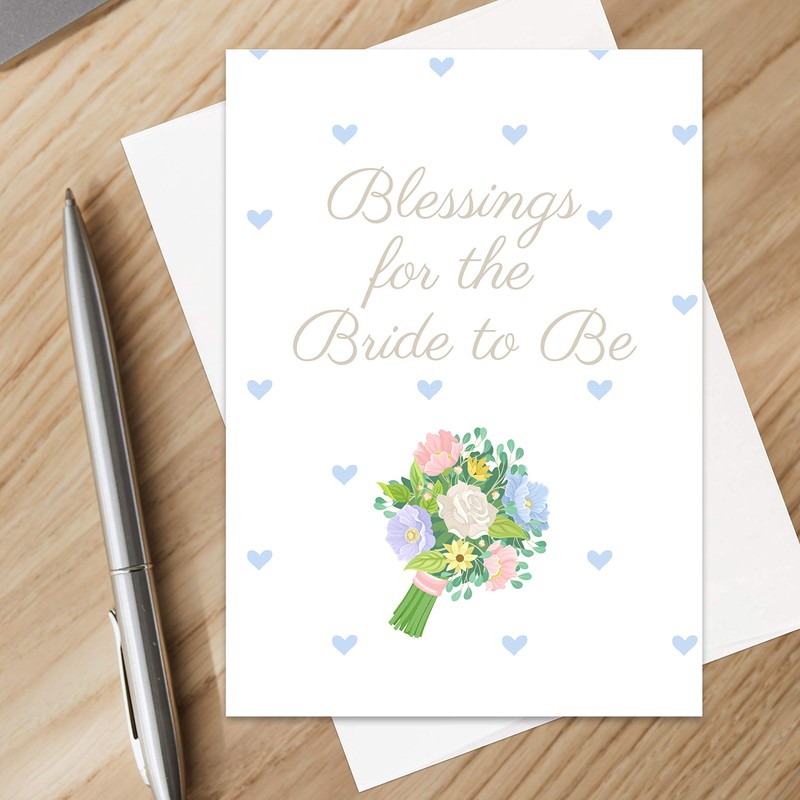 Christian Bridal Shower Card for Christian Bride 5x7Inch Card Christian