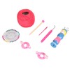 Wooden Knitter Spool Educational Doll Shape Portable Knitting Tool Kit