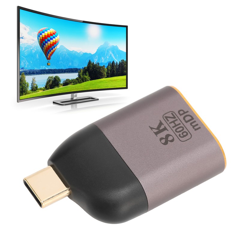 USB C to DisplayPort Adapter 8K 60Hz Aluminum Alloy Plug