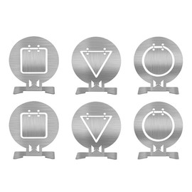 6pcs Standing Train Target Stainless Steel Outdoor Training Target Tactical Airsoft Practice Shooting Target Accessories