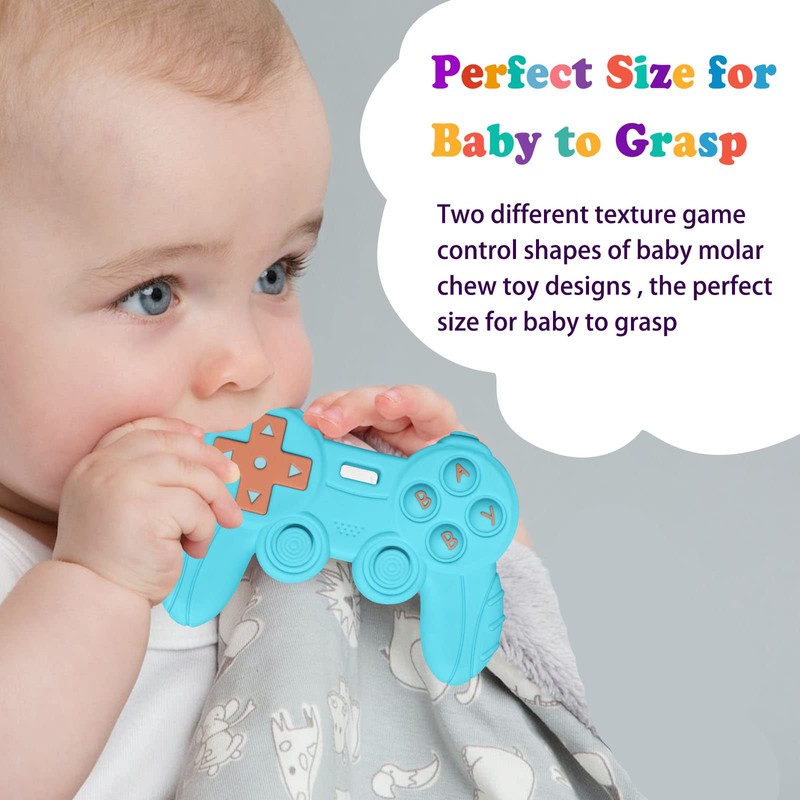 BIGSPINACH Baby Video Game Controller Teether Toy Funny Baby Teething