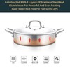 Yeksum 8-Quart Saute Pan with Lid | 13-Inch 3-Ply 18/10