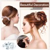 Pearl Rhinestones Hair Accessories Flower Rhinestones Hair Combs Stunning Hair