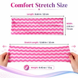 5 Pcs Colorful Wavy Headbands Elastic Wide Brim Head Bands, Non Slip Headband for Women Girls, Stylish Fabric Hair Accessories for Sports Yoga Washing Face Applying Makeup Everyday Wear