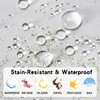 Green Leaf Wipe Clean Table Cloths - 140x180cm, Waterproof, Washable,
