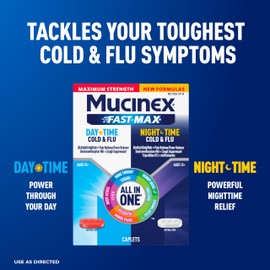 Mucinex Mucinex Fast-Max Daytime Cold & Flu & Nighttime Cold & Flu Caplets, 40 Count