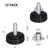 1/4" Thread Furniture Feet Levelers wth Nuts - 12Pcs Adjustable