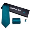 DiBanGu Conjunto de gemelos de seda para hombre con corbata