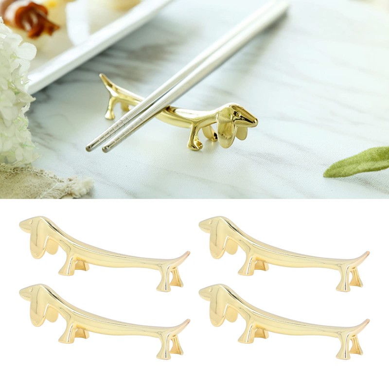 4 Pieces Chopsticks Holder Cute Animal Chopsticks Rest for Dining