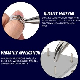 Dapetz ® 6Pcs Mini Pliers Set Multi Pliers Non Slip Handle Jewelry Making Craft Repairing Electrician Mini Combination, Side Cut, Long Nose, Needle Nose, End Cutting, Bent Nose Pliers Tool Set