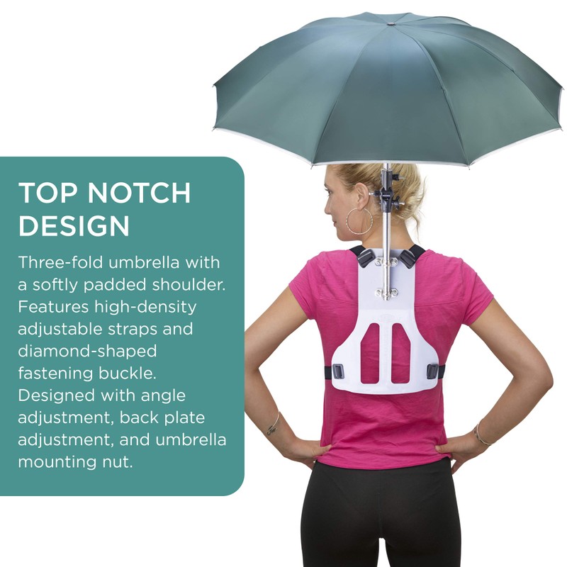 Primo Supply Wearable Hands-Free Umbrella Sun Rain Blocker Fishing Outdoor