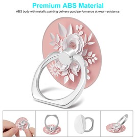 Bonoma Phone Ring Holder, 3 Pack Beach Flowers Butterfly Universal Finger Ring Stand Grip Kickstand Compatible with Smartphones and Tablets