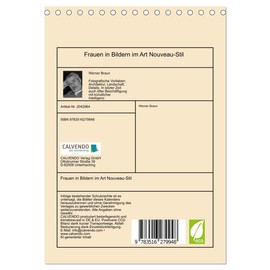 Frauen in Bildern im Art Nouveau-Stil (Tischkalender 2026 DIN A5 hoch), CALVENDO Monatskalender