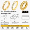 KSF 14K Gold Plated Stackable Cubic Zirconia Rings for Women
