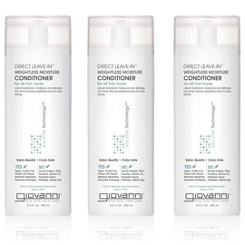 GIOVANNI COSMETICS - Eco Chic Direct Leave-In Conditioner- Weightless Moisture For All Hair Types- 8.5 Fl Oz, Pack of 3